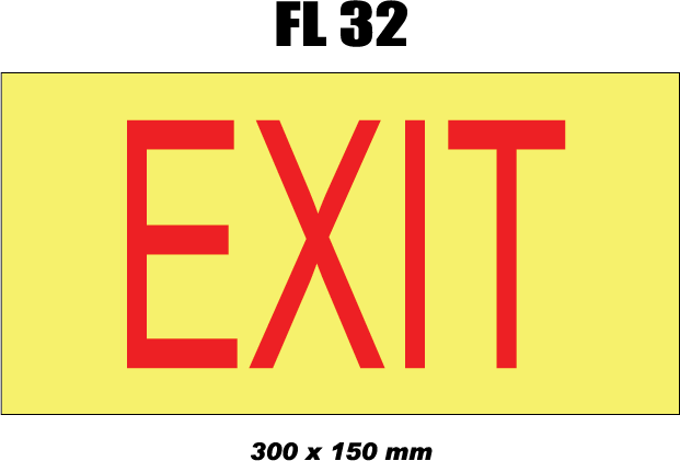 Emergency Exit Luminous Large